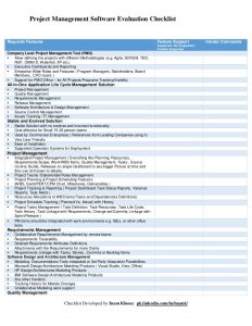 employee performance evaluation template project management software requirement checklist