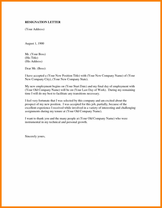 Employee Resign Letter | Template Business