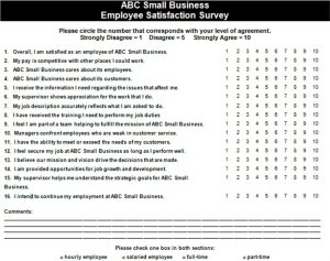 employee satisfaction survey small business employee satisfaction