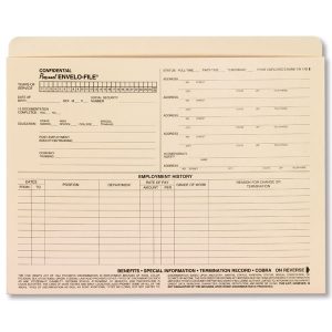 employee separation form a envelofile personnel employee folders xl