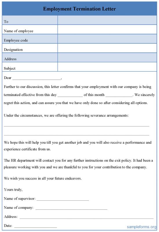 employee termination template