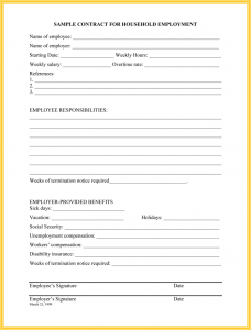 employee termination template household employee termination letter template