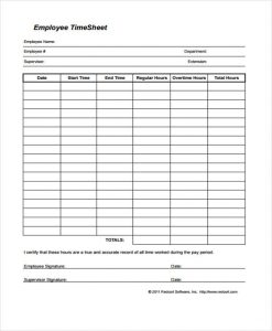 employee timesheet template employee time sheet