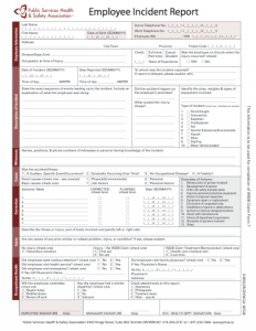 employee training plan template employee incident report