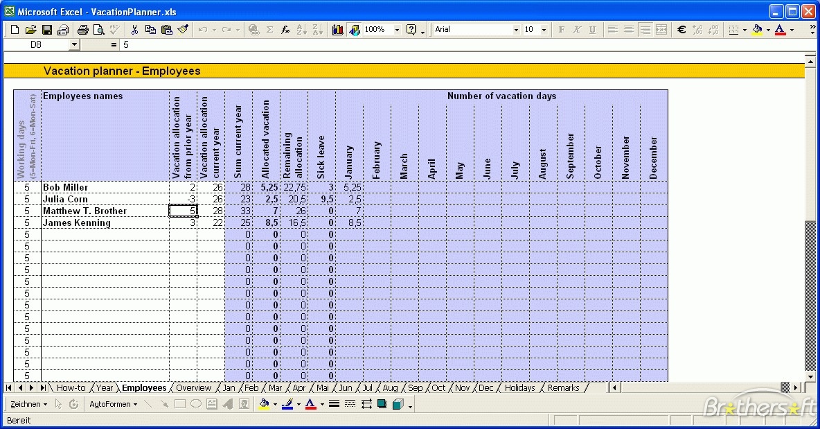 employee vacation tracking