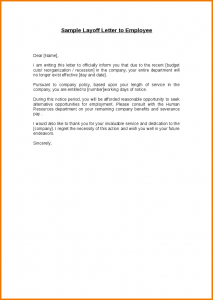 employee write up template sample layoff letter sample layoff letter to employee