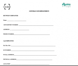 employment agreement sample screen shot at pm