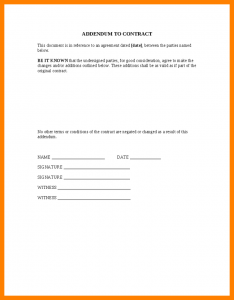 employment agreement template addendum template word addendum to contract contract addendum template