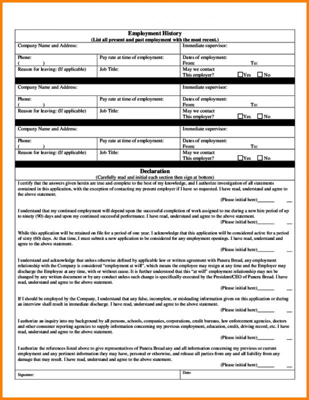 employment application form free download