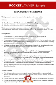 employment contract sample employment contract