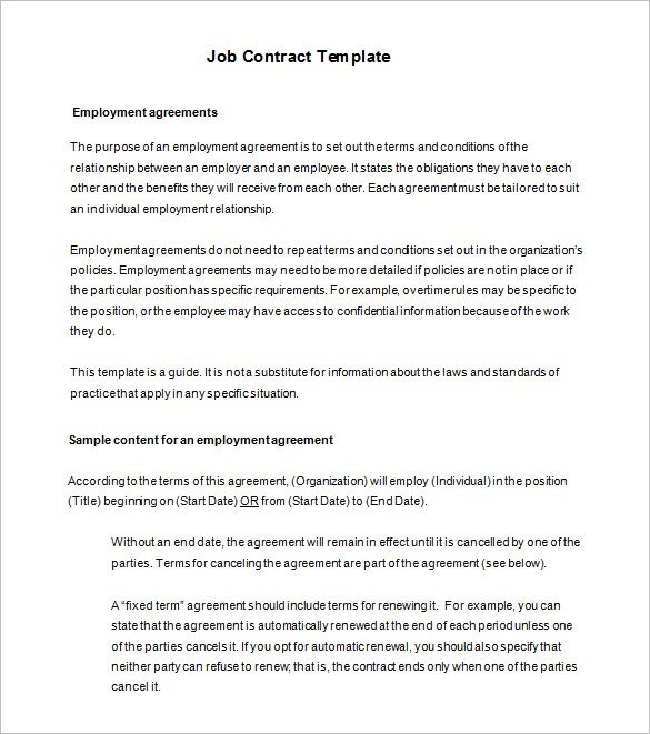 employment contract template