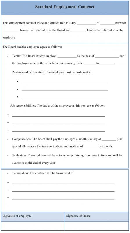 employment contract template