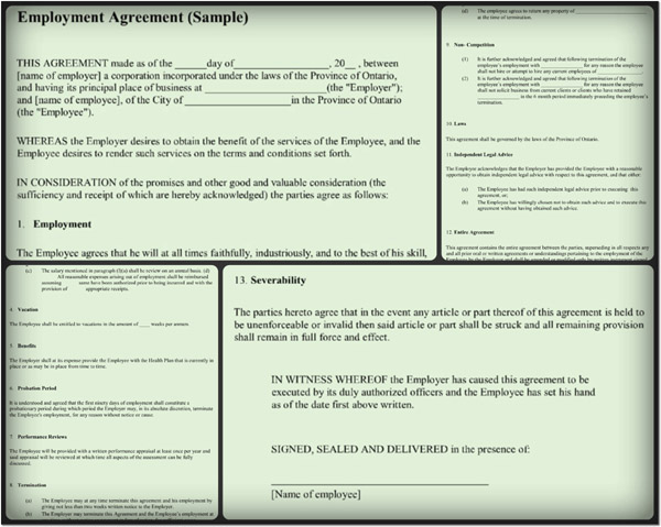 employment contract template word