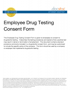 employment verification form template drug test consent form