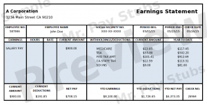 employment verification form texas pay stub preview