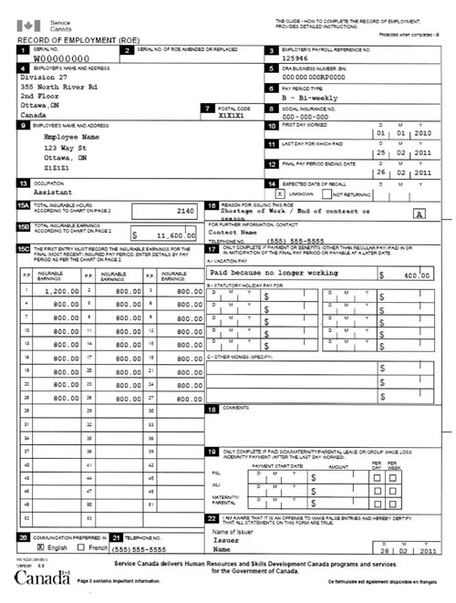 employment verification forms template