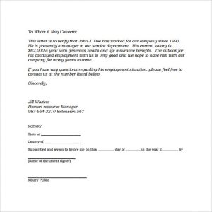 employment verification letter pdf template business