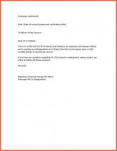 employment verification letter template sample employment verification letter employment verification letter