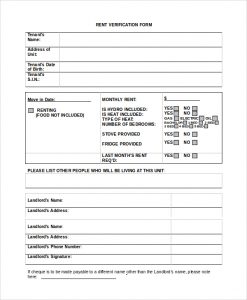 employment verification letter template word blank rental verification form