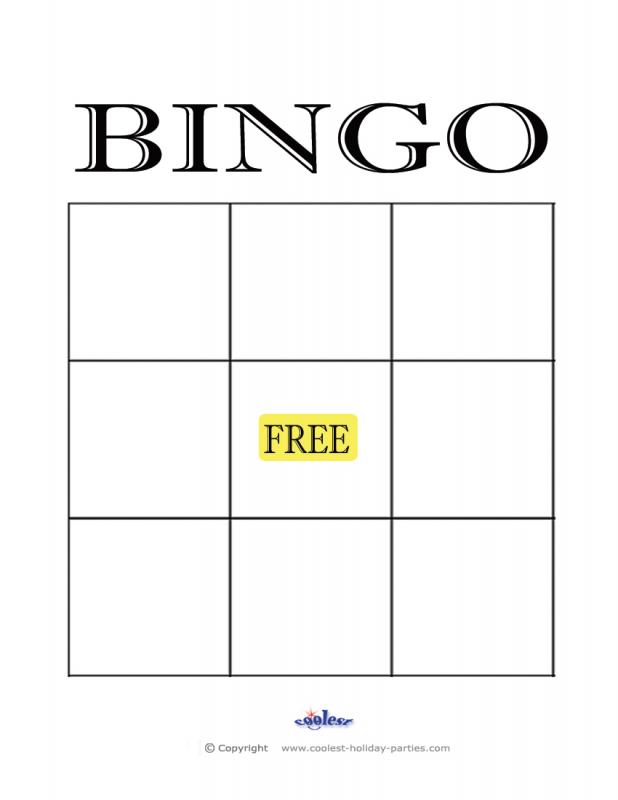 Empty Bingo Card | Template Business