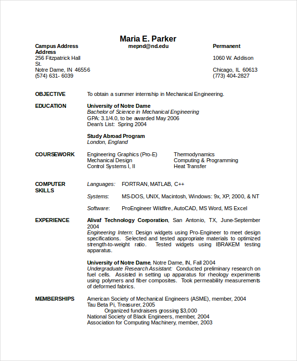Engineering Resume Template  Template Business
