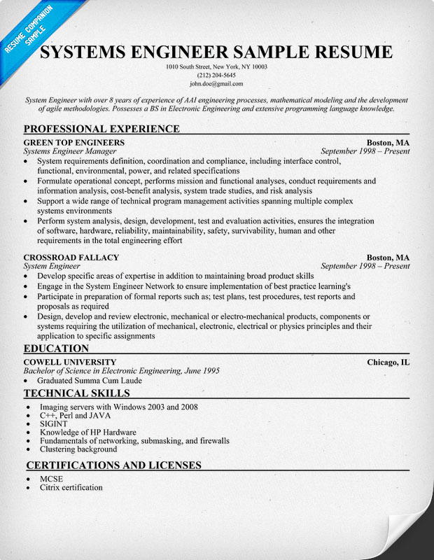 engineering resume template