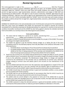 enterprise rental agreement rental agreement template