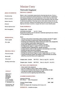 entry level cover letter examples network engineer resume personal summary work experience