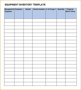 equipment inventory template equipment list template free equipment inventory listtemplate