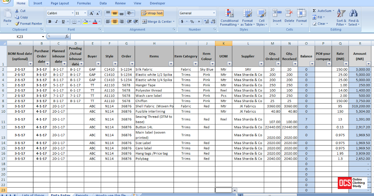 equipment inventory template