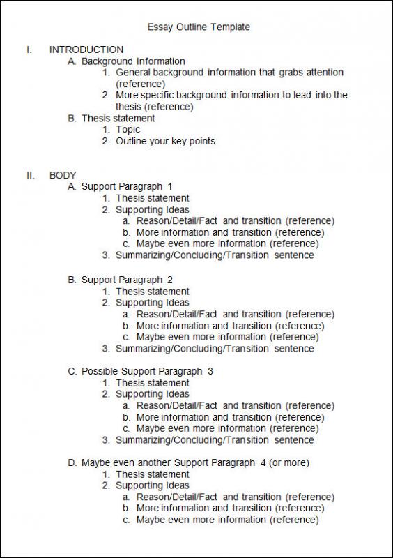 how to do an outline for an essay