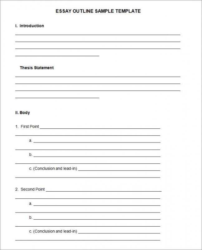 essay outline format