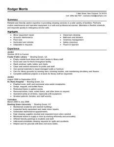 essay template word custodian resume responsibilities in custodian resume template