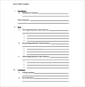 essay writing template blank essay outline template pdf download