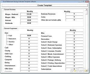 estimate template excel excel retirement savings estimate template software