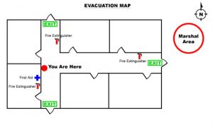 evacuation plan template sample evacuation map