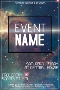 event flyer design galaxy event flyer template cdeeeb screen