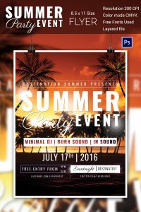 event flyer design summerpartyeventflyermockup