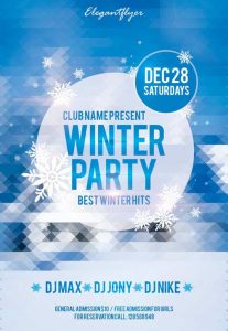 event flyer templates free download winter party free club and party flyer psd template