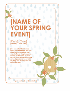 event flyer templates free spring event flyer