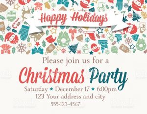 event invitation templates retro inspired christmas party invitation template vector id