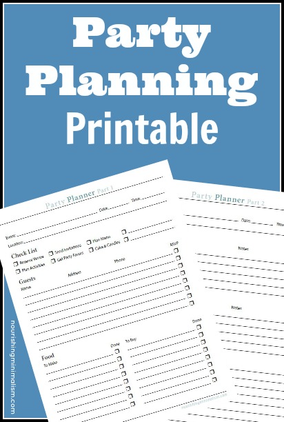 event planning worksheet