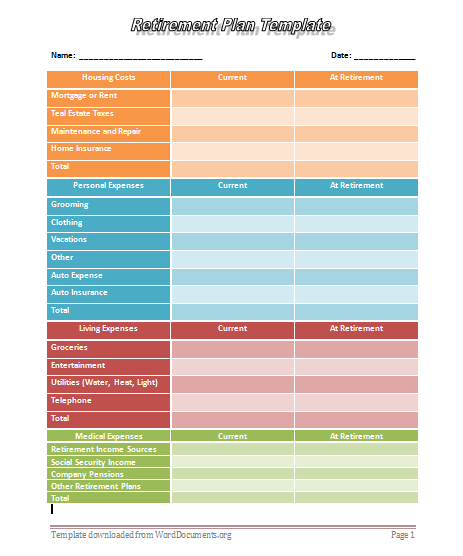 event planning worksheet