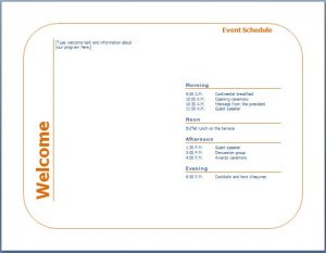 event program template event