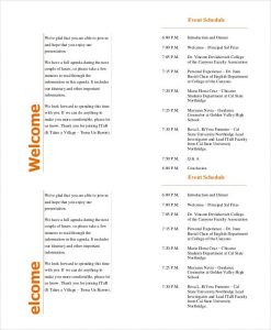 event program template general event program template