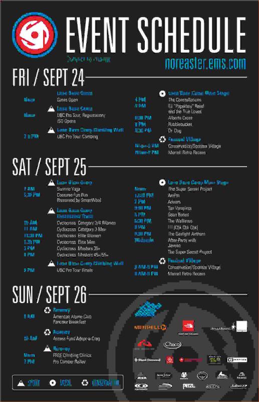 event schedule template