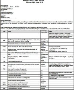 event schedule template live event production schedule template