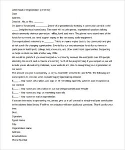 event sponsorship letter sponsorship letter for event free editable