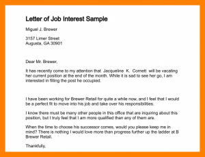 eviction letter sample email of interest for a job email for job interest letter of job interest sample