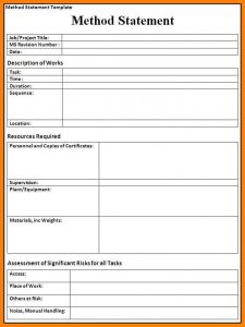 eviction letter sample method statement example